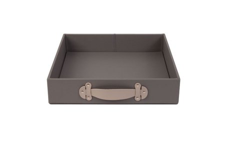 Caja con cajón de cuero