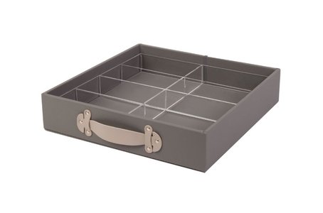 Caja con cajón de cuero