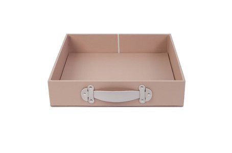 Caja con cajón de cuero