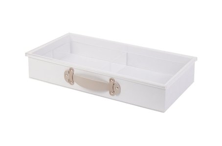 Caja con cajón de cuero