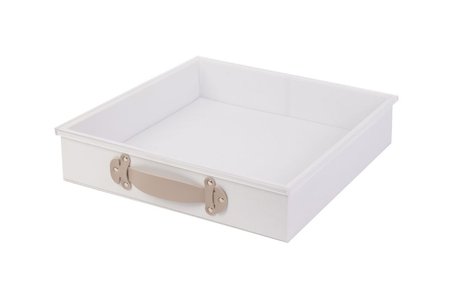 Caja con cajón de cuero