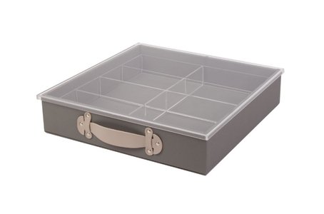 Caja con cajón de cuero