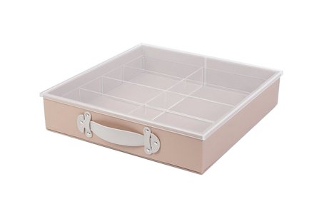 Caja con cajón de cuero