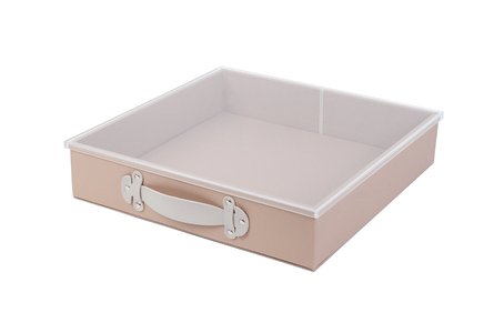 Caja con cajón de cuero