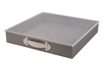 Caja con cajón de cuero