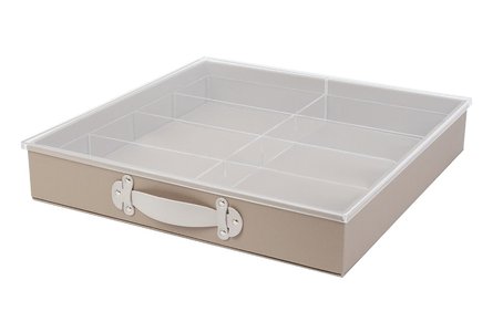 Caja con cajón de cuero