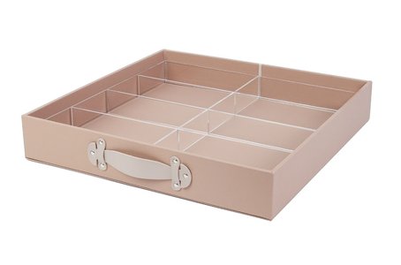 Caja con cajón de cuero