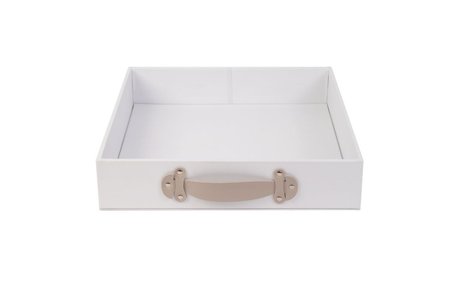 Caja con cajón de cuero