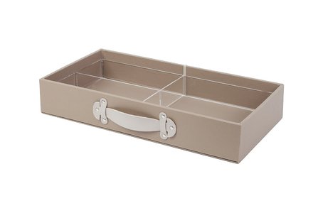 Leather drawer box