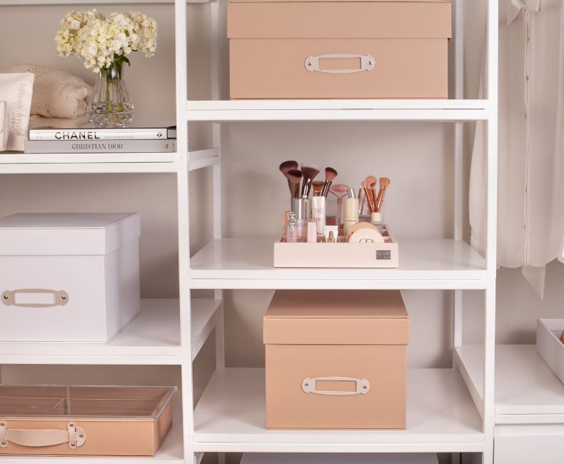 Kit Caixas de Couro (4 caixas - Rosé)